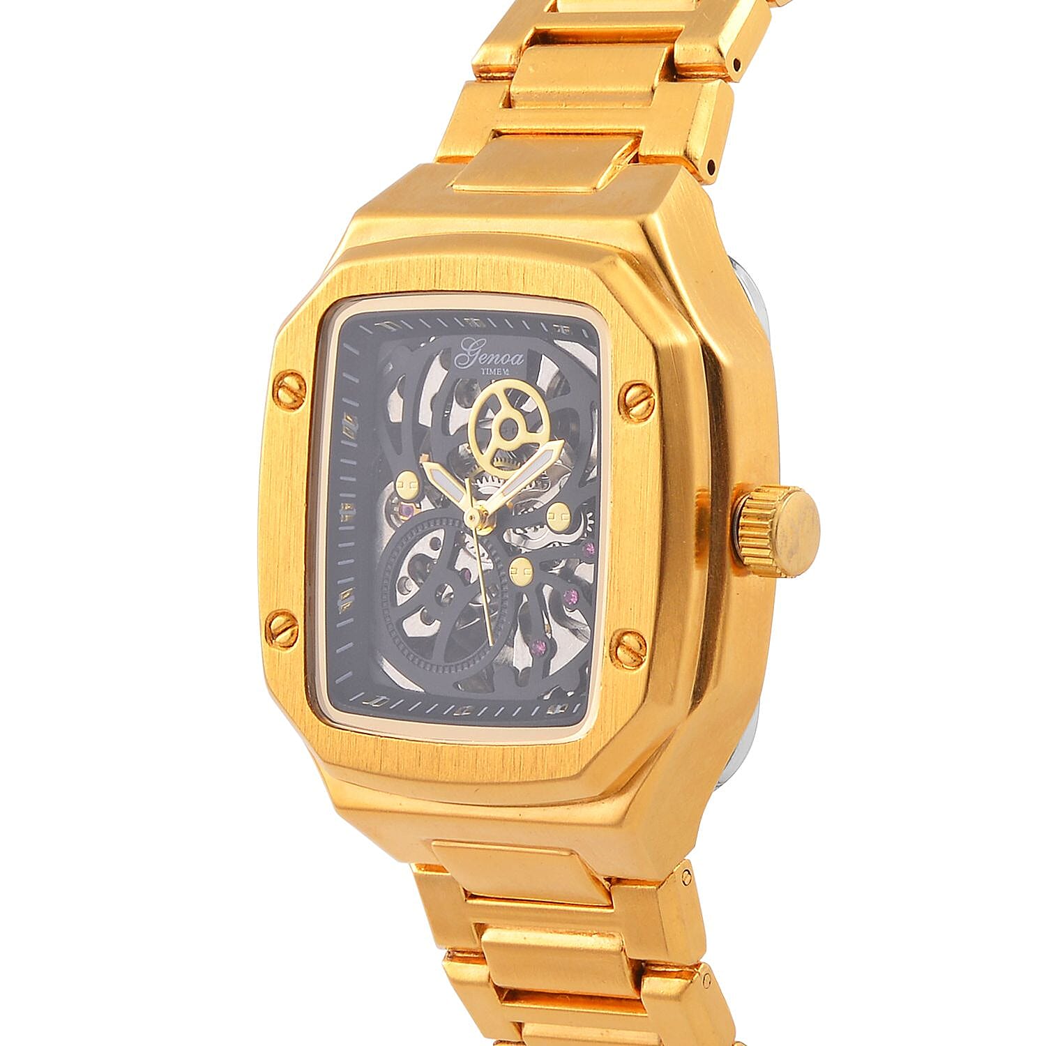 Limited Edition - GENOA Time V2 Automatic Skeleton Watch Gold