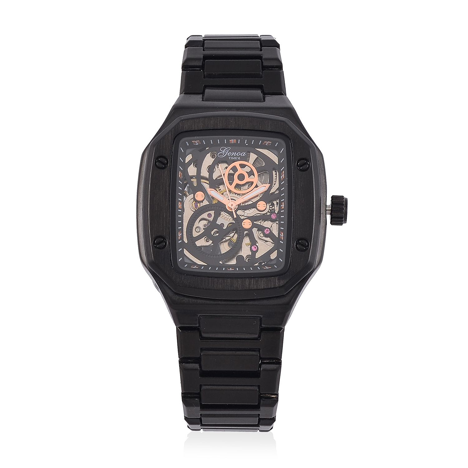 Limited Edition - GENOA Time V2 Automatic Skeleton Watch in Black