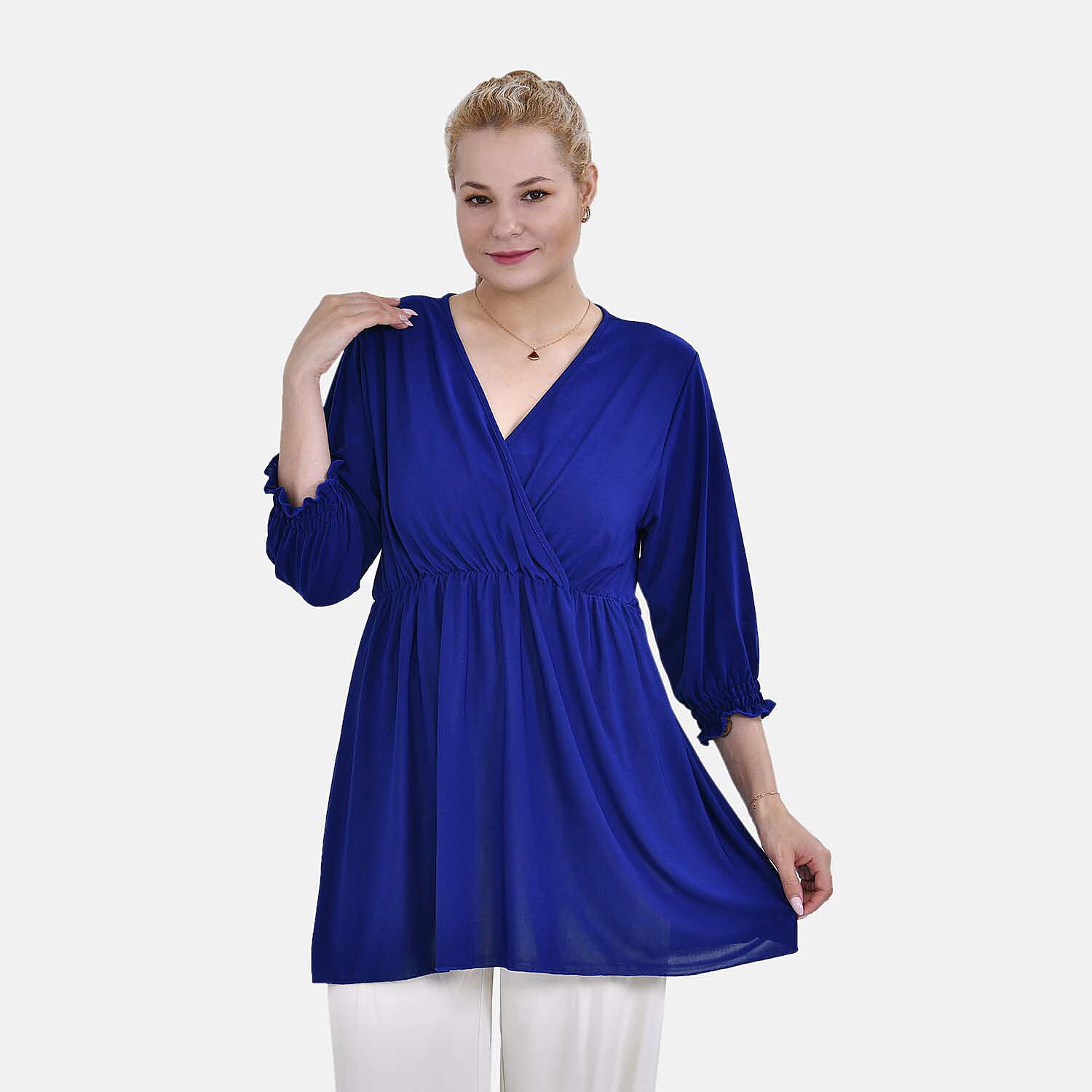 Tamsy Black Boat Neck Knit Drape Stripe Top