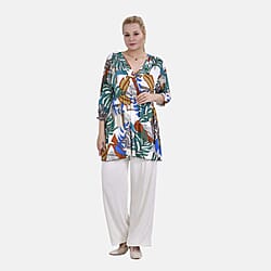 Tamsy Black Boat Neck Knit Drape Stripe Top