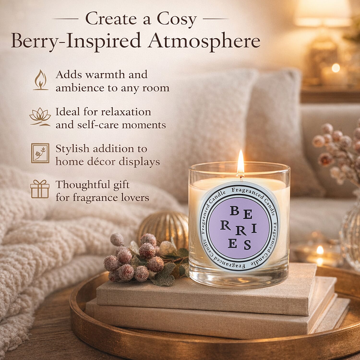 Laurelle Devine Scents- Premium Scented Candles - Berries (210g)