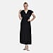 Tamsy Polyester Solid Dress - Black