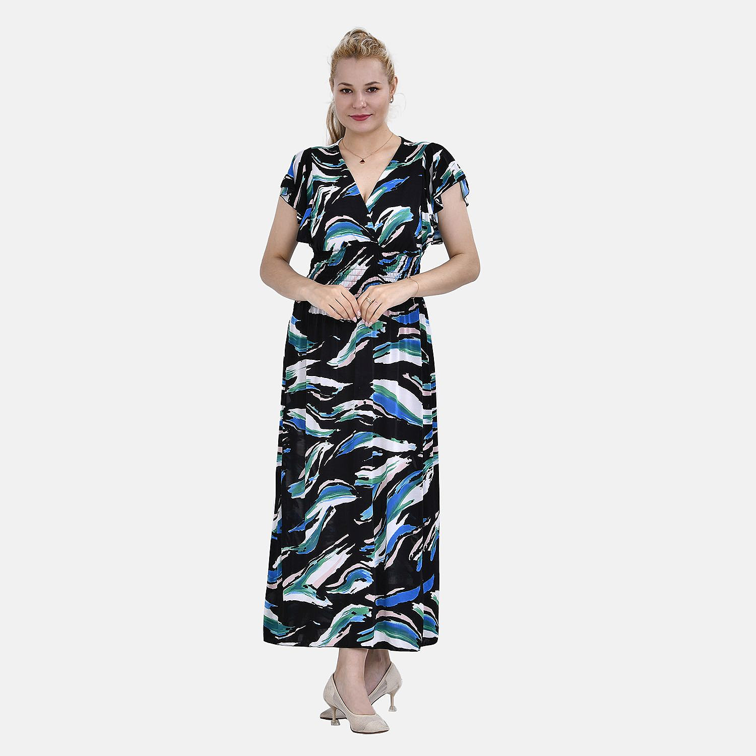 Tamsy-Polyester-Printed-Dress-Size-125x1-cm-Blue-Blue