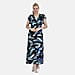 Tamsy Polyester Solid Dress - Black