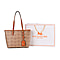 GUANCHI Tote Bag with Pouch & Handle Drop - Brown