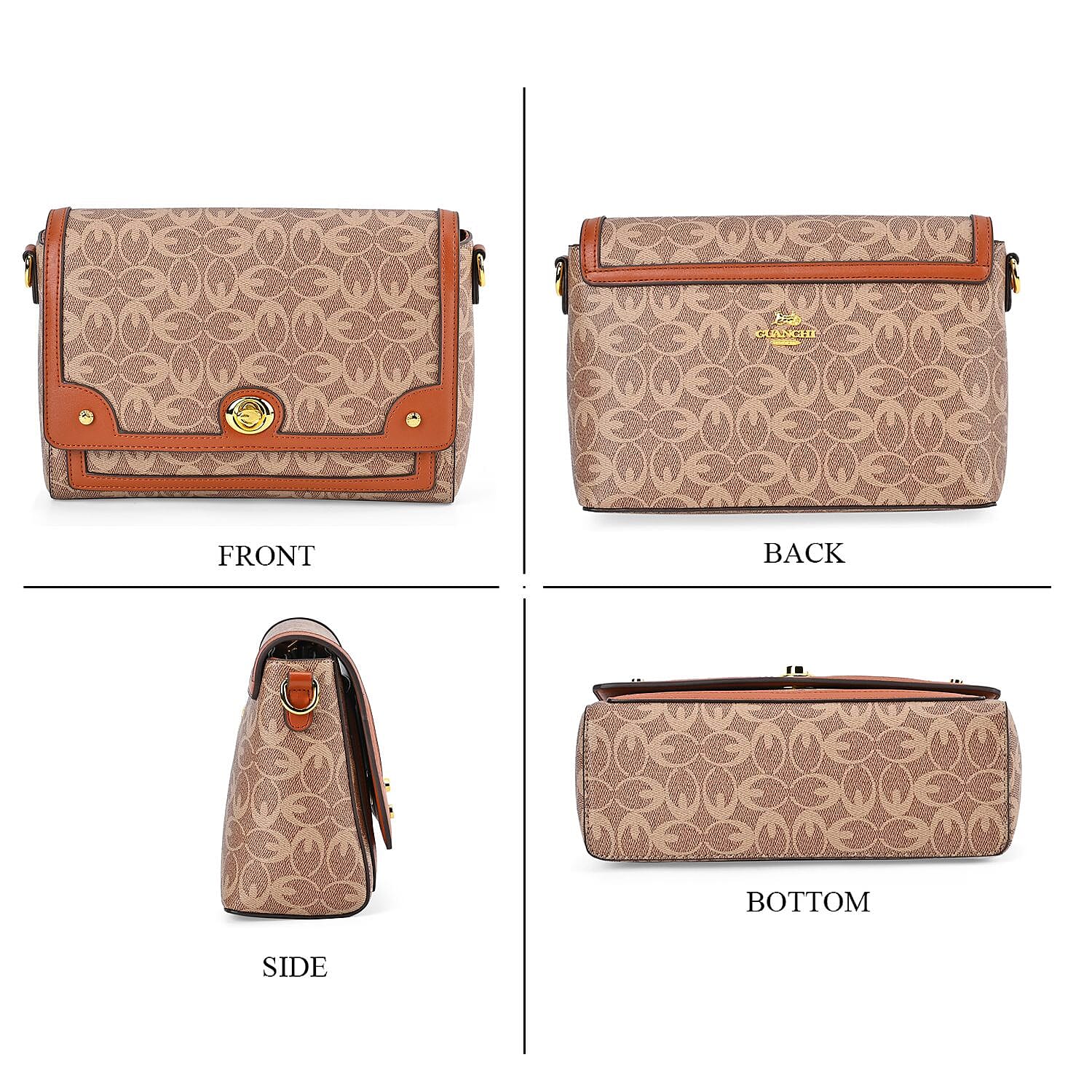GUANCHI Crossbody Bag with Shoulder Strap - Brown