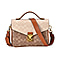 GUANCHI Crossbody Bag with Shoulder Strap - Off White & Brown
