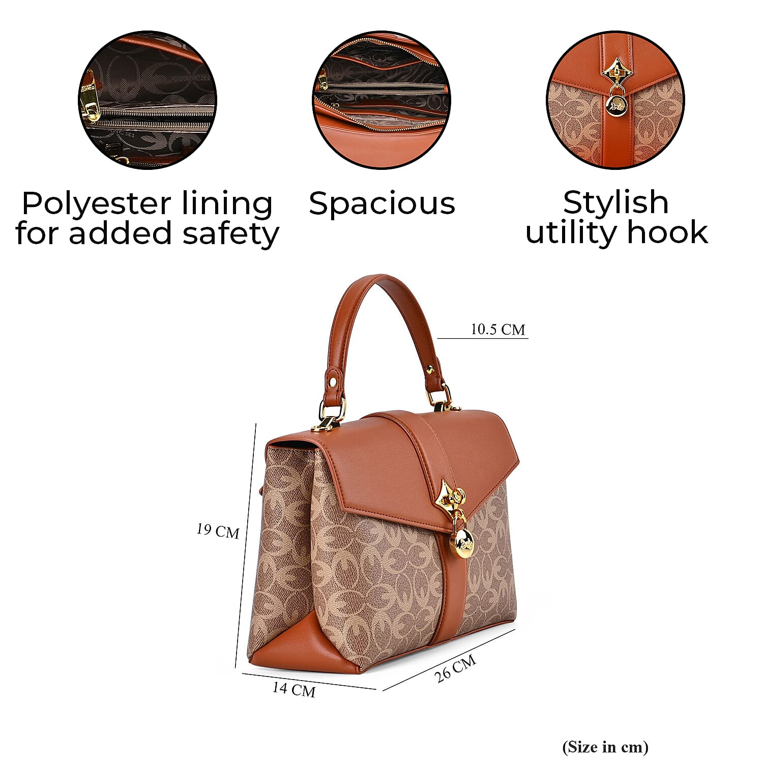 GUANCHI Crossbody Bag with Handle Drop - Brown