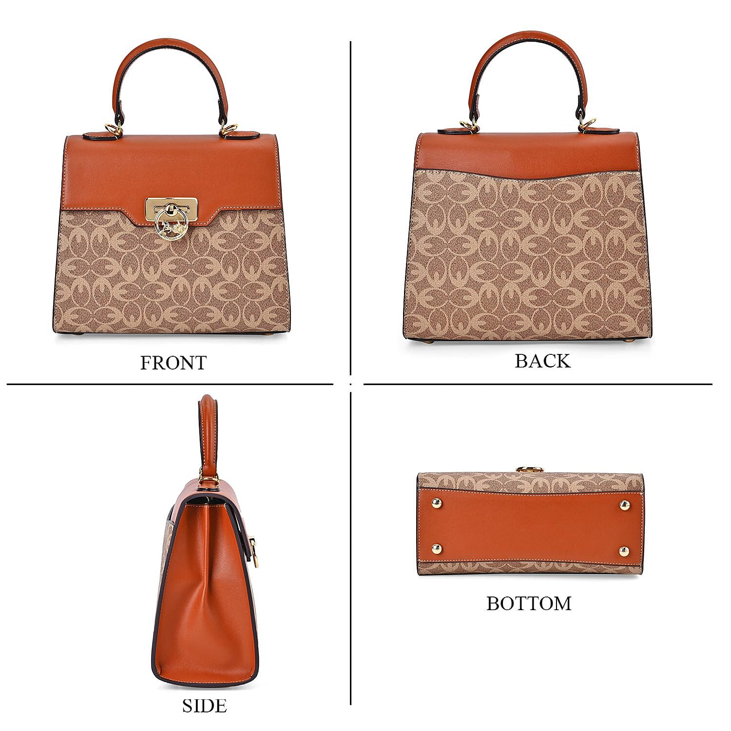 GUANCHI Crossbody Bag with Handle Drop - Brown