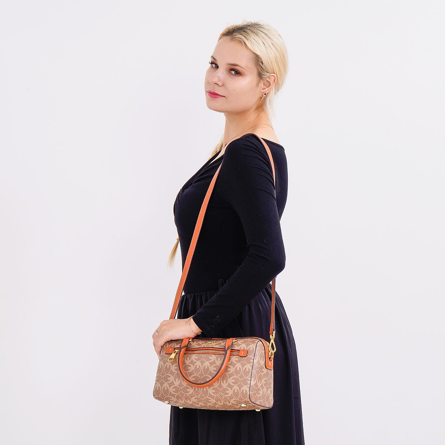  GUANCHI Crossbody Bag with Shoulder Strap - Brown