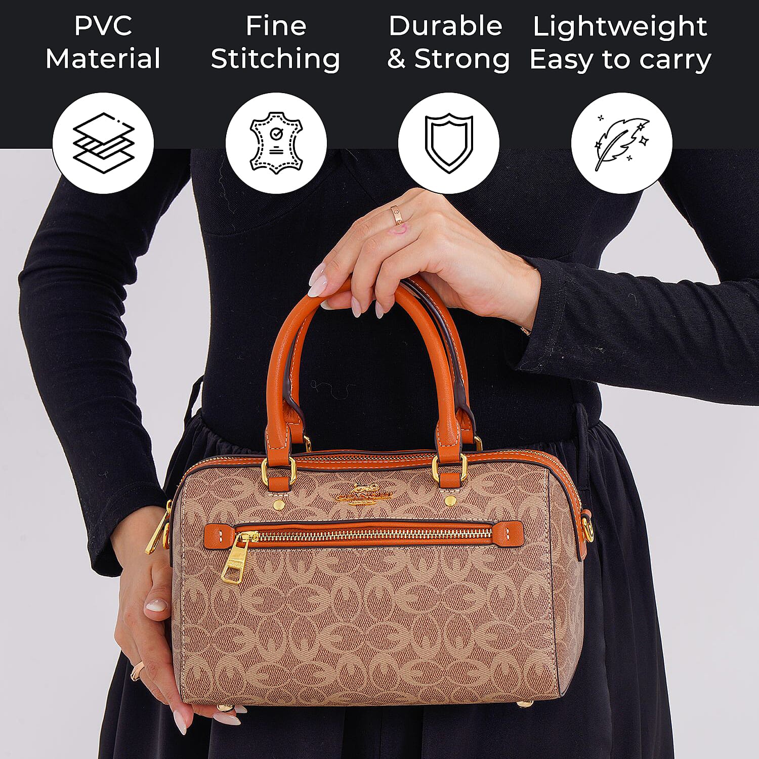  GUANCHI Crossbody Bag with Shoulder Strap - Brown