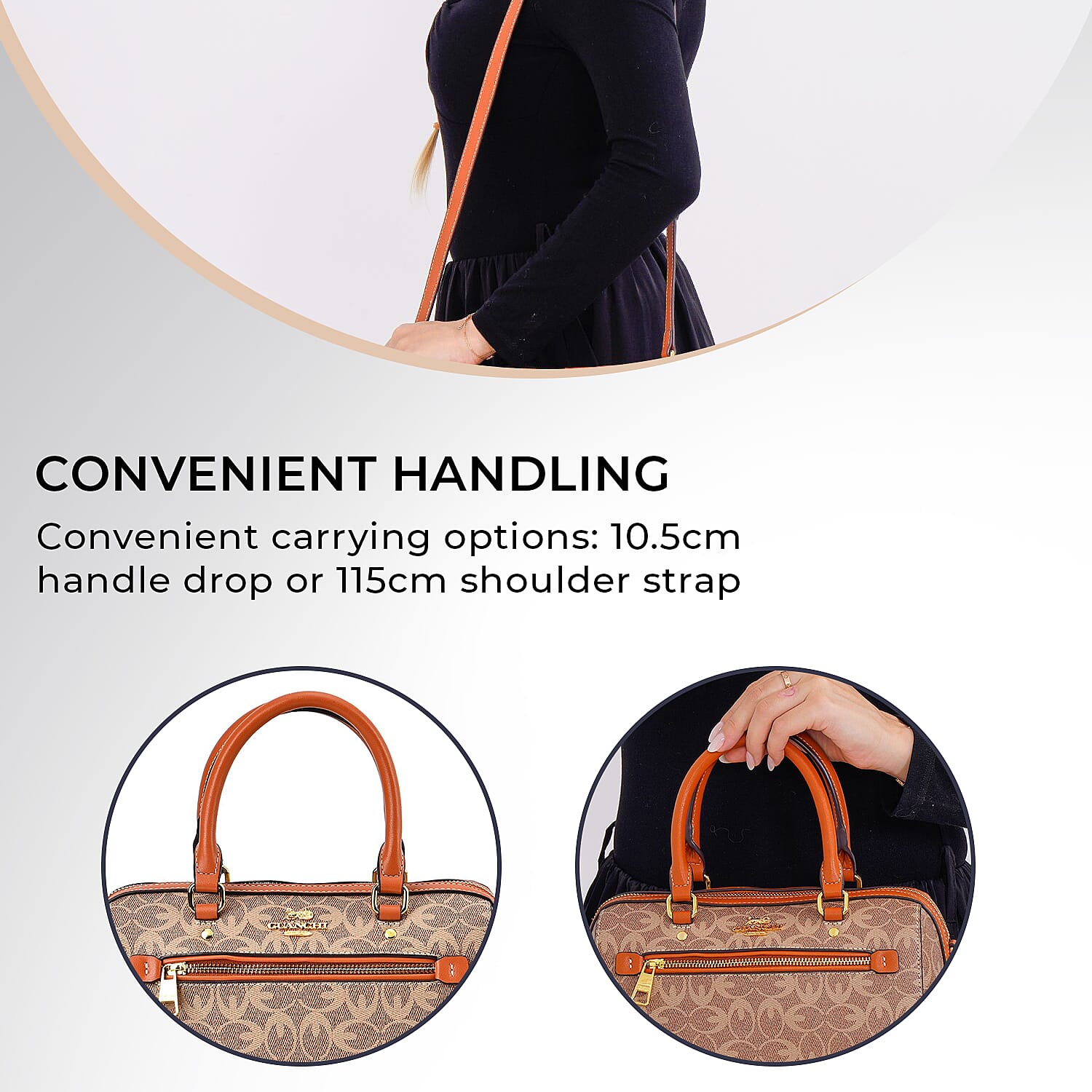  GUANCHI Crossbody Bag with Shoulder Strap - Brown