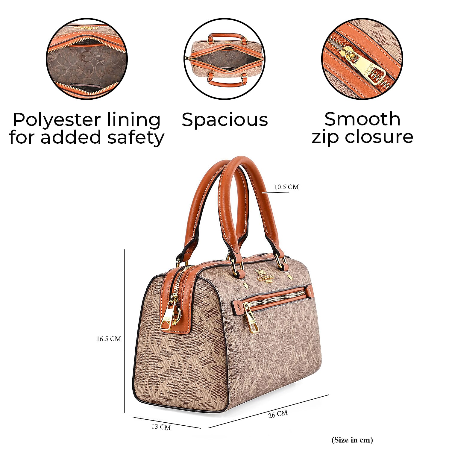  GUANCHI Crossbody Bag with Shoulder Strap - Brown