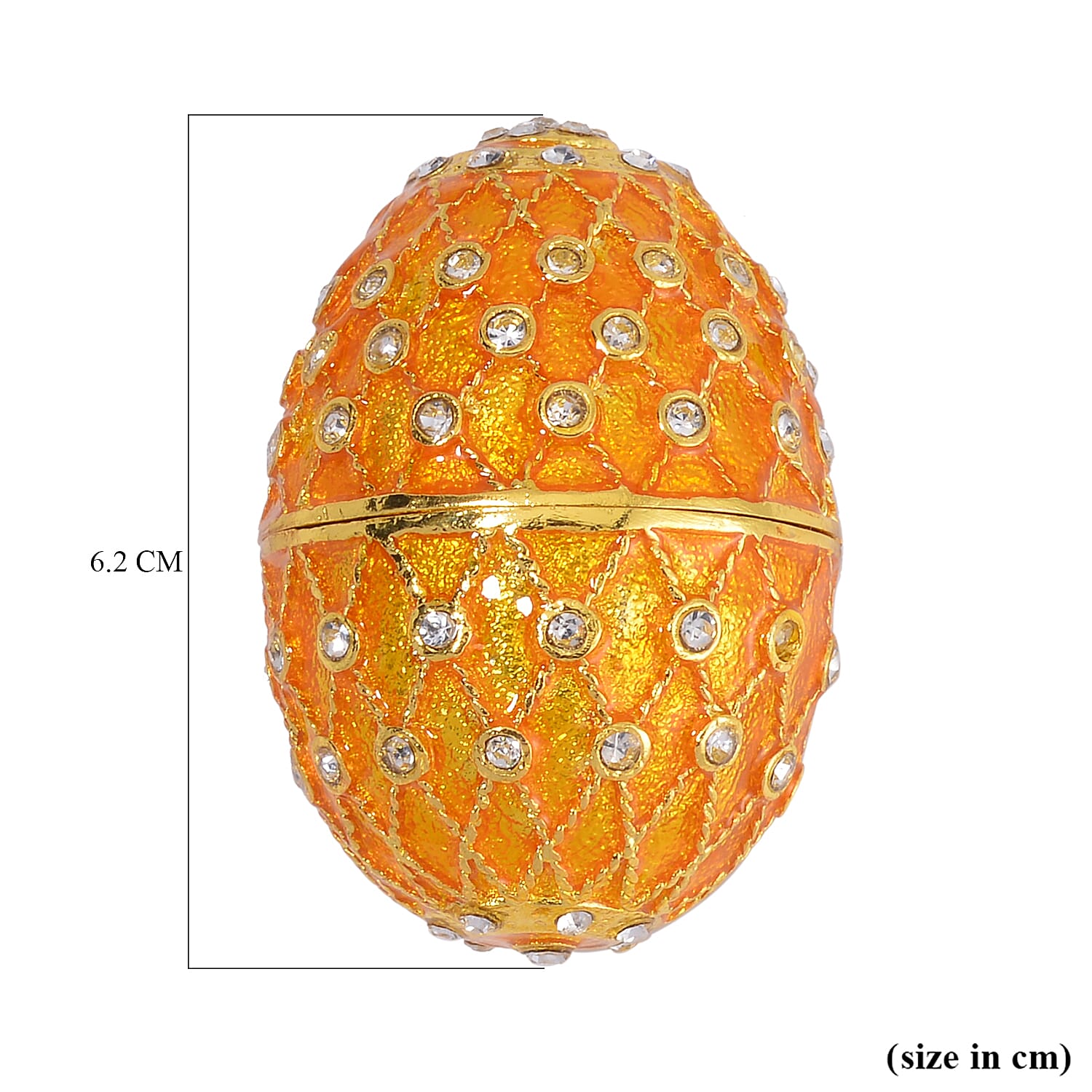 Easter Special - Austrian Crystal Trinket Box with Yellow Enamelling & Tripod Stand