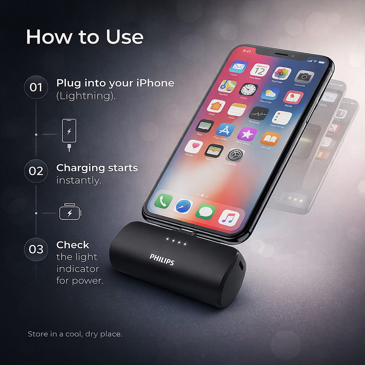 Philips Powerbank (USB - C) compatible with USB - C Devices