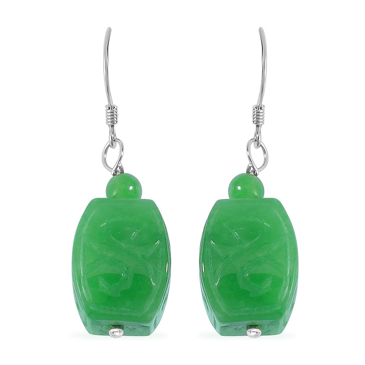 Sterling silver sale jade earrings