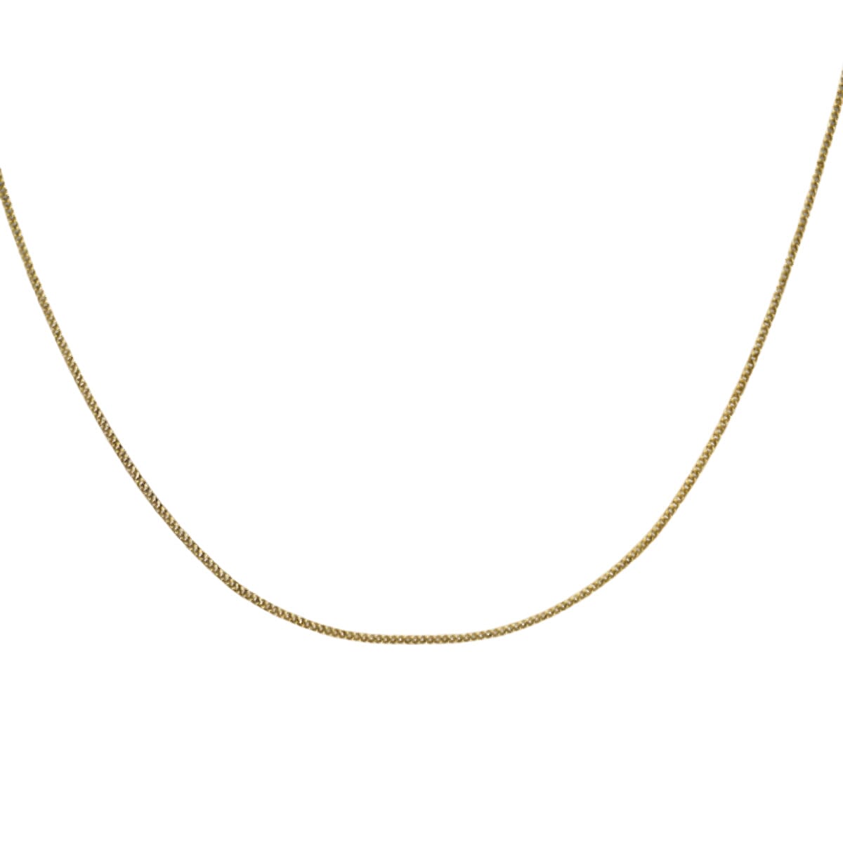 Hatton Garden Close Out Deal  - 9K Yellow Gold Diamond Cut Curb Chain (Size - 18)