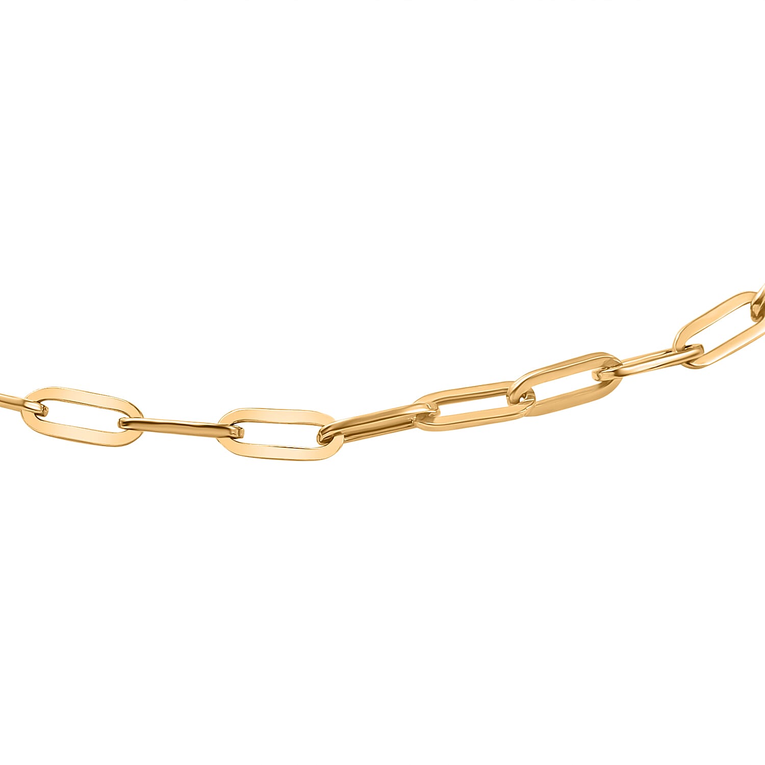 Hatton Garden Closeout - 9K Yellow Gold Paper Clip Bracelet (Size - 7.25)