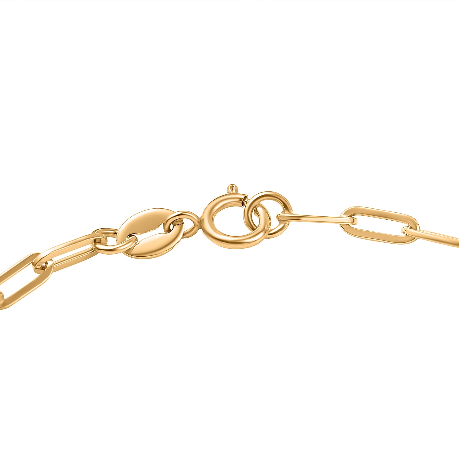 Hatton Garden Closeout - 9K Yellow Gold Paper Clip Bracelet (Size - 7.25)