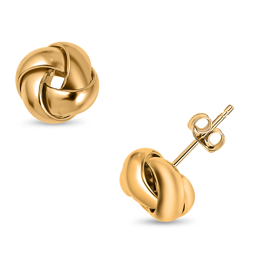 Italian Made Close Out Deal- 9K Yellow Gold Knot Earrings