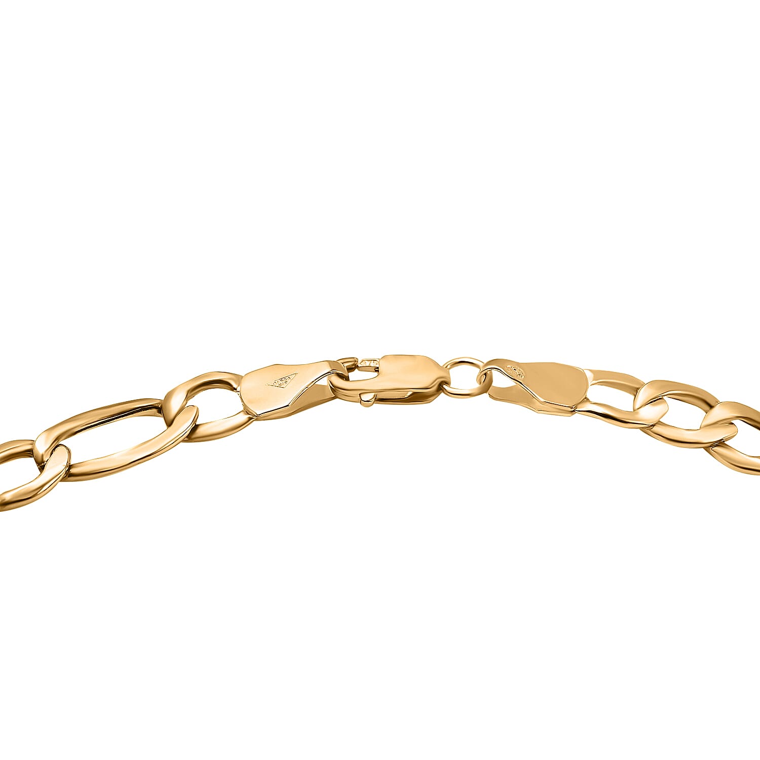 Mega Black Friday -  Your Choice Deal - 9K Yellow Gold Diamond Cut Figaro Bracelet (Size - 8.25)