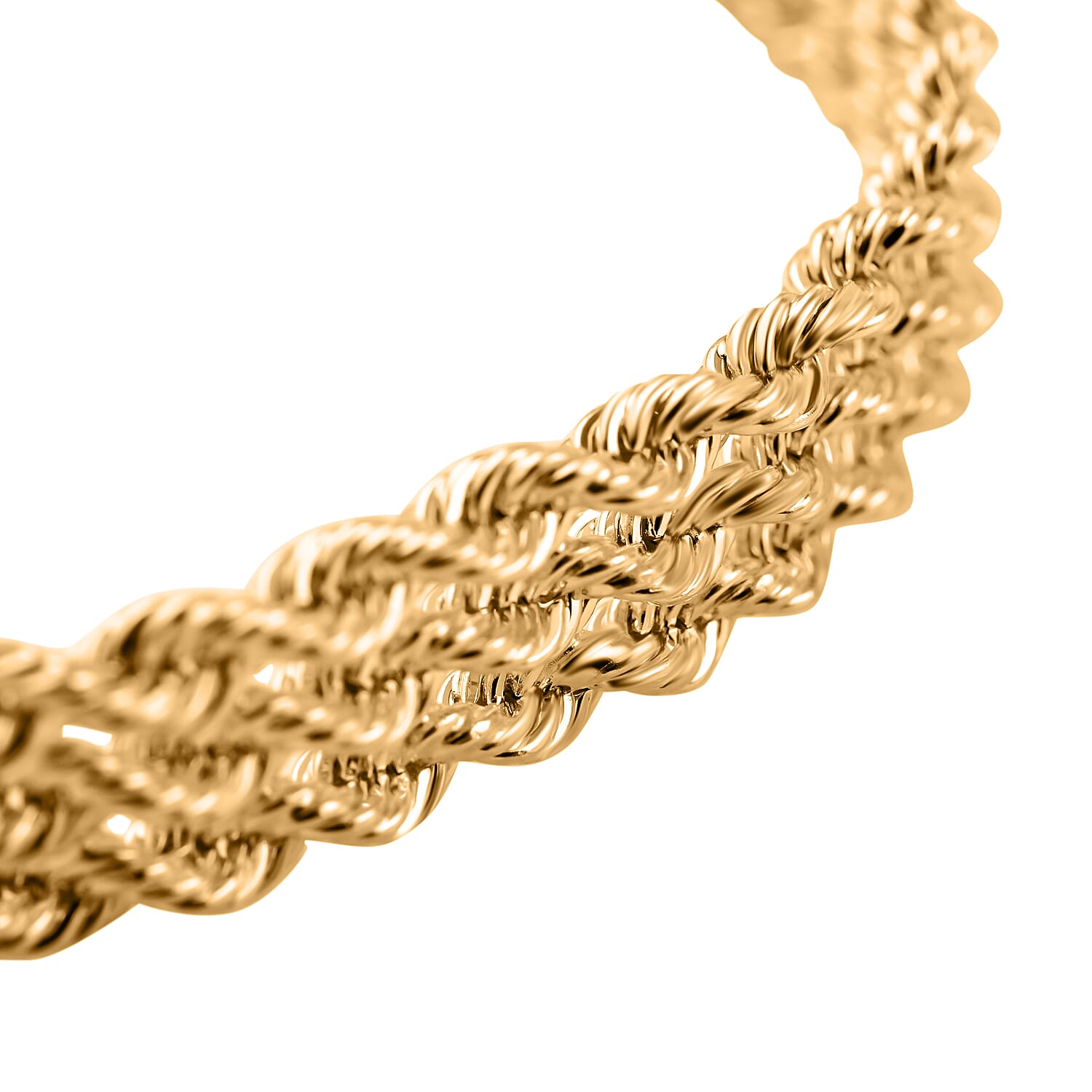 Hatton Garden Closeout - 9K Yellow Gold Rope Bracelet (Size - 7.25), Gold Wt. 5.50 Gms