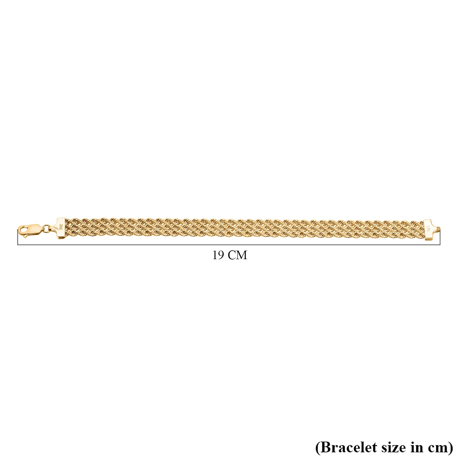 Hatton Garden Closeout - 9K Yellow Gold Rope Bracelet (Size - 7.25), Gold Wt. 5.50 Gms