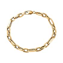 Italian Closeout  - 9K Yellow Gold Fancy Broad Figaro Bracelet (Size - 7.5)