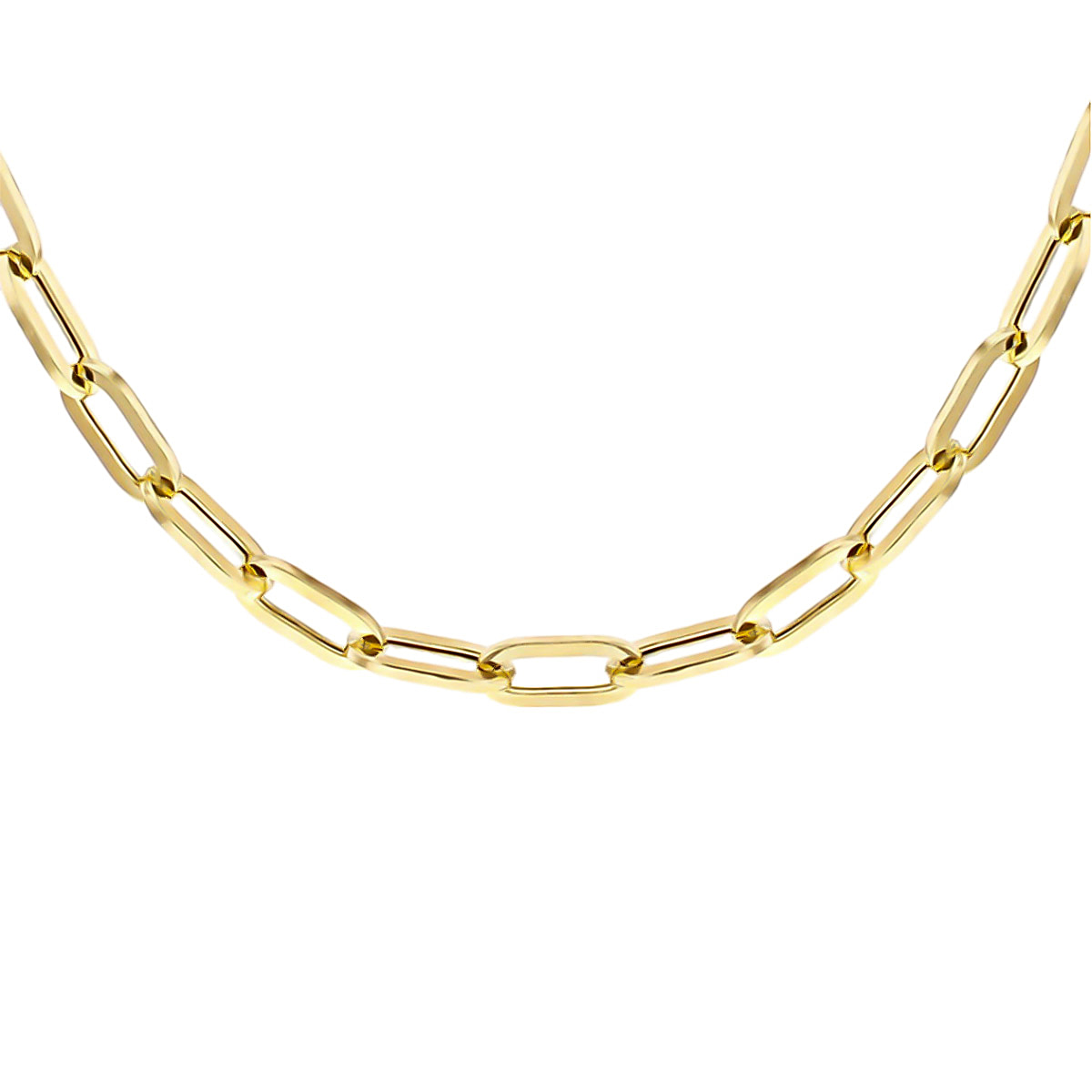 Hatton Garden Closeout - 9K Yellow Gold Paper Clip Necklace (Size - 30), Gold Wt. 13.10 Gms