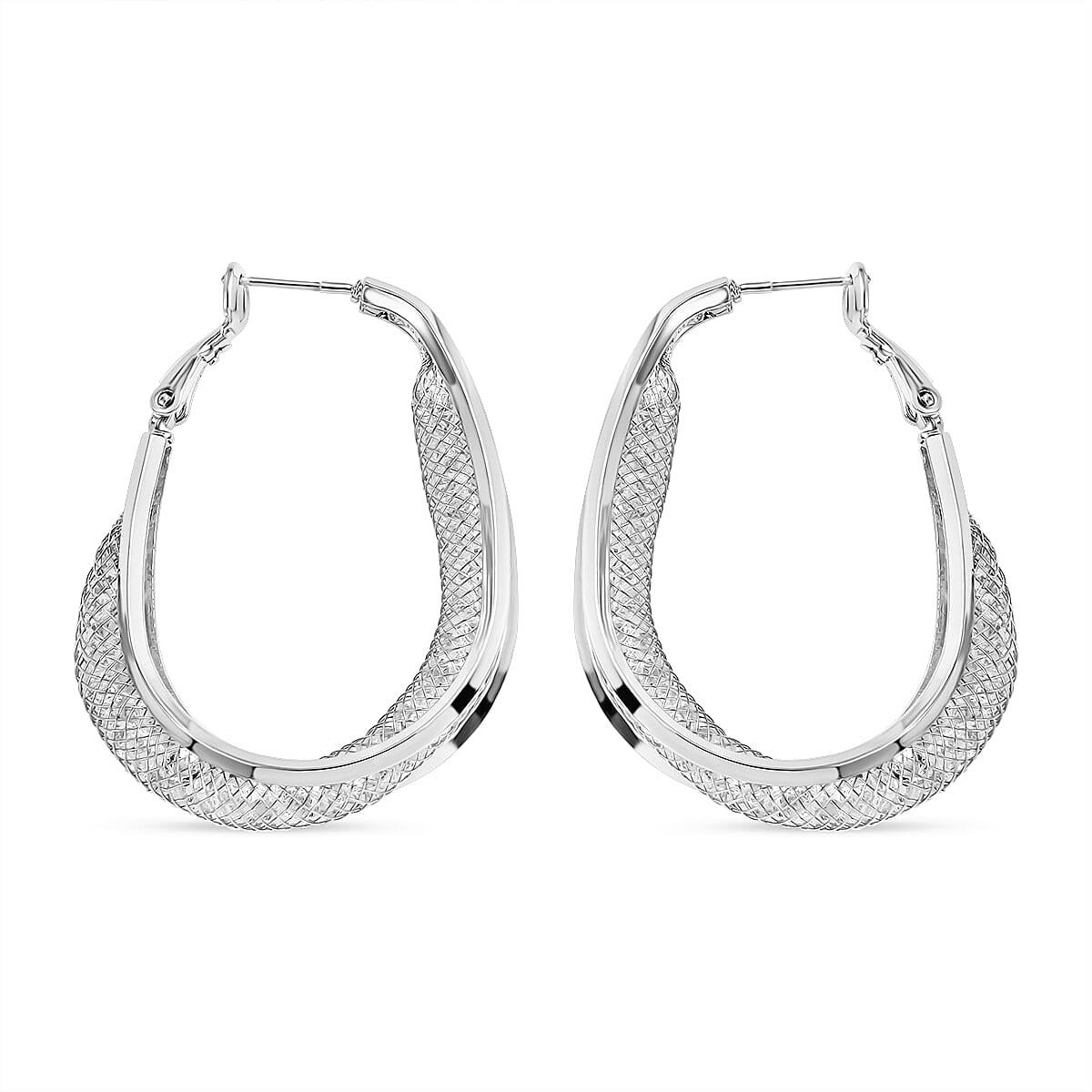 White Crystal Earring Pure White Brass 0.01 ct 0.010 Ct.