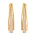 White Crystal Earring Pure White Brass 0.010 Ct