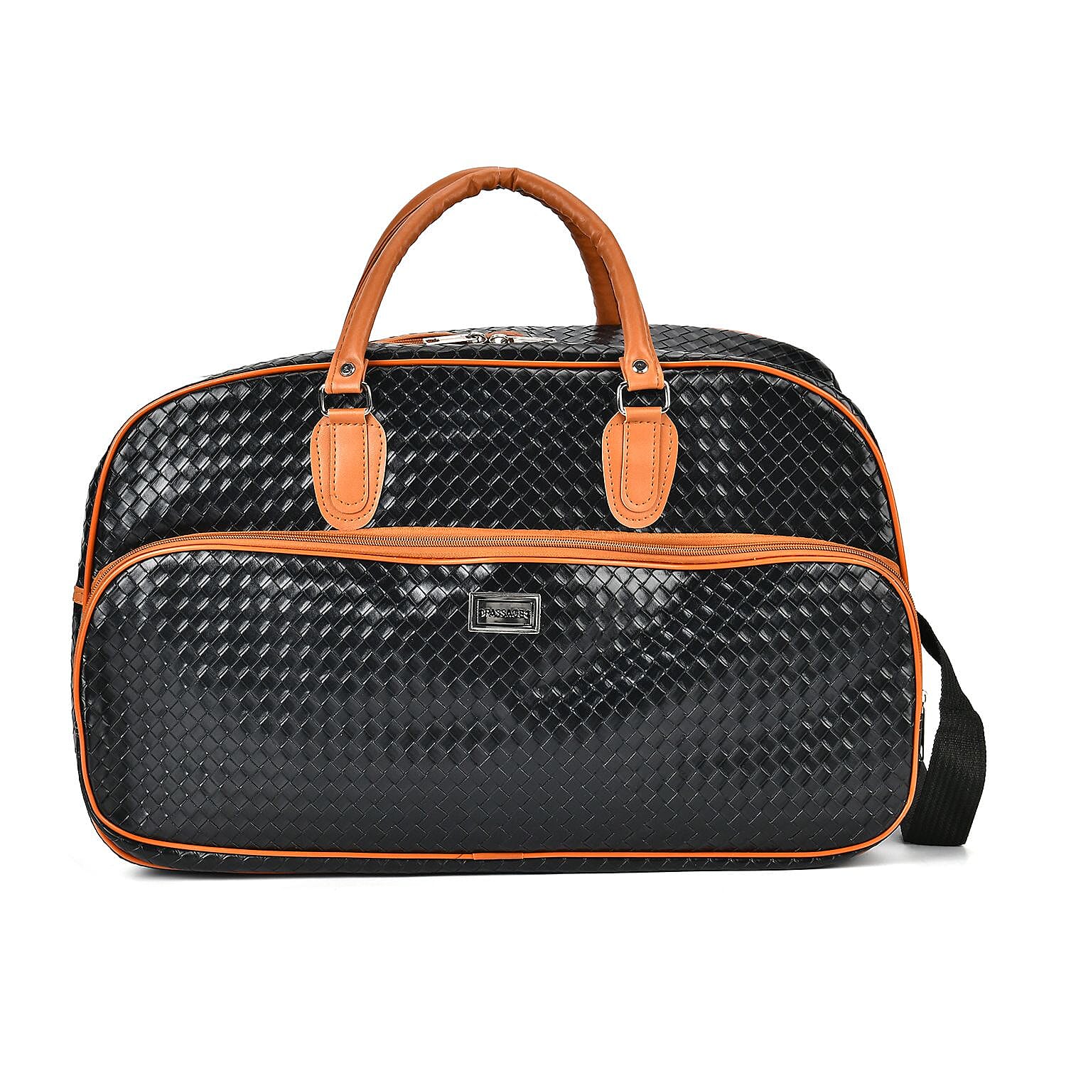 Passage-PU-Woven-Travel-Bag-Size-52x19x32-cm-Black-Black