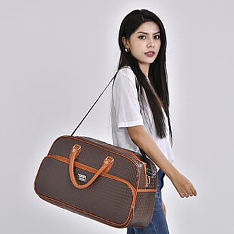 https://tjcuk.sirv.com/Products/76/9/7694851/Passage-PU-Woven-Travel-Bag-Size-52x19x32-cm-Coffee-Black_7694851_1.jpg?w=342&h=342
