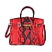 100% Genuine Leather Snakeskin Pattern Crossbody Bag