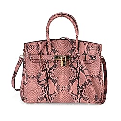 100% Genuine Leather Snakeskin Pattern Crossbody Bag