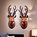 Boutique Collection - Set of 2 Genuine Leather Home Decor Elephant Wall Hangings
