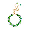 Simulated Mystic White & Green Magic Colour Austrian Crystal Adjustable Bracelet (Size 6-12)