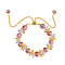 Multi Colour Crystal Adjustable Bracelet (Size -6-12)