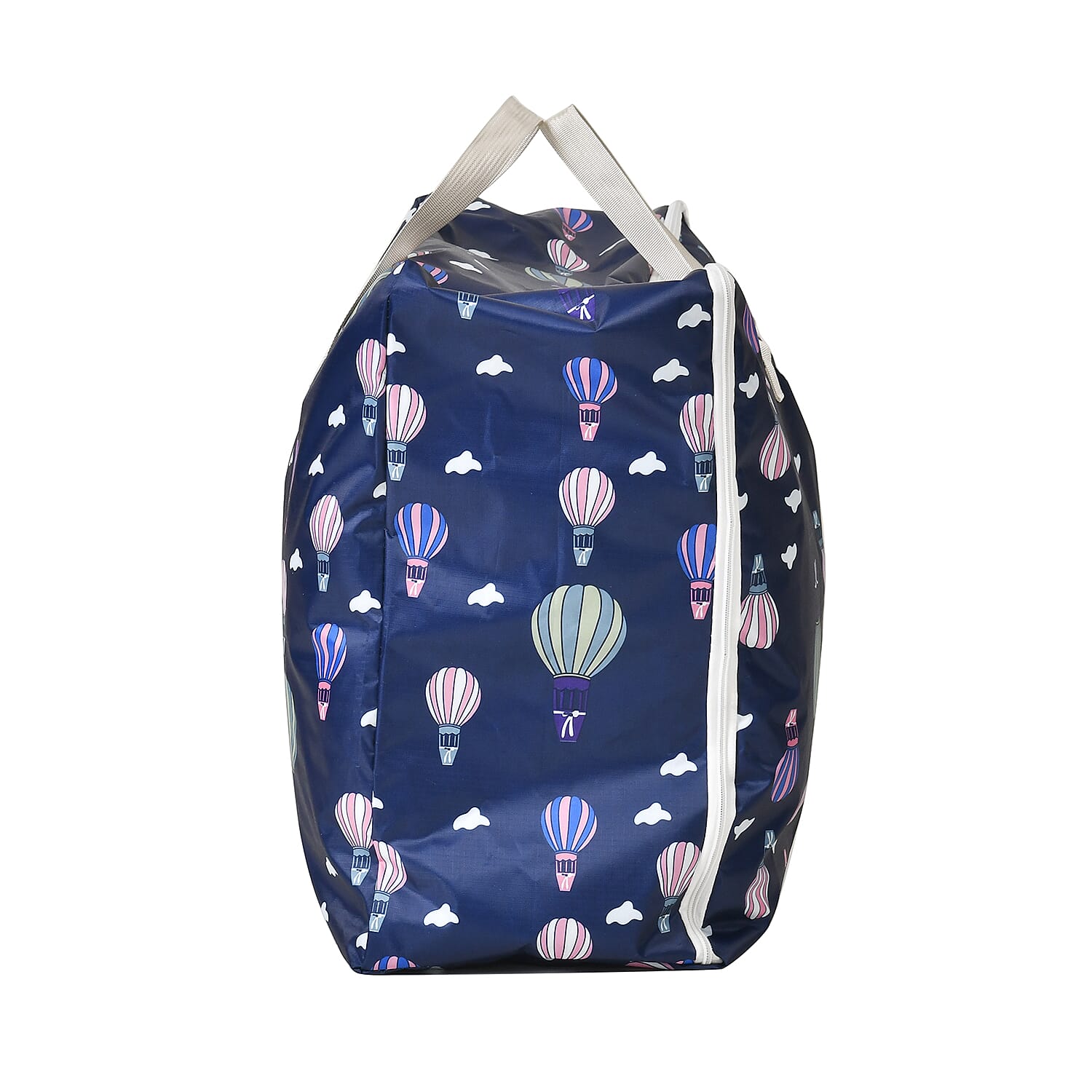 Set of 3 Hot Air Balloon Printed Storage Bags - Navy