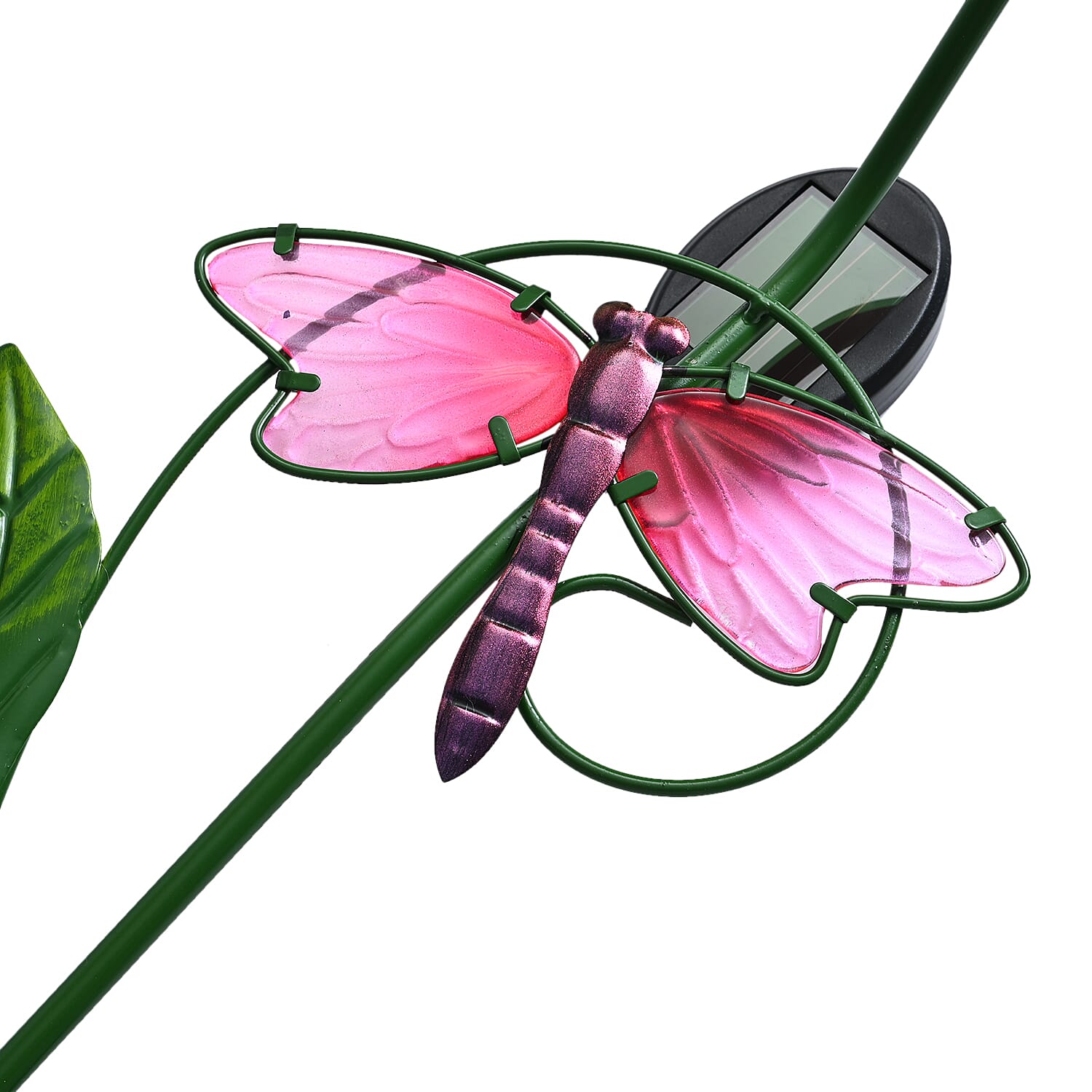Solar Dragonfly with Solar Cracking Glass Ball Stake Decoration - Multi Color Solar Dragonfly with Solar Cracking Glass Ball Stake Decoration - Multi Color