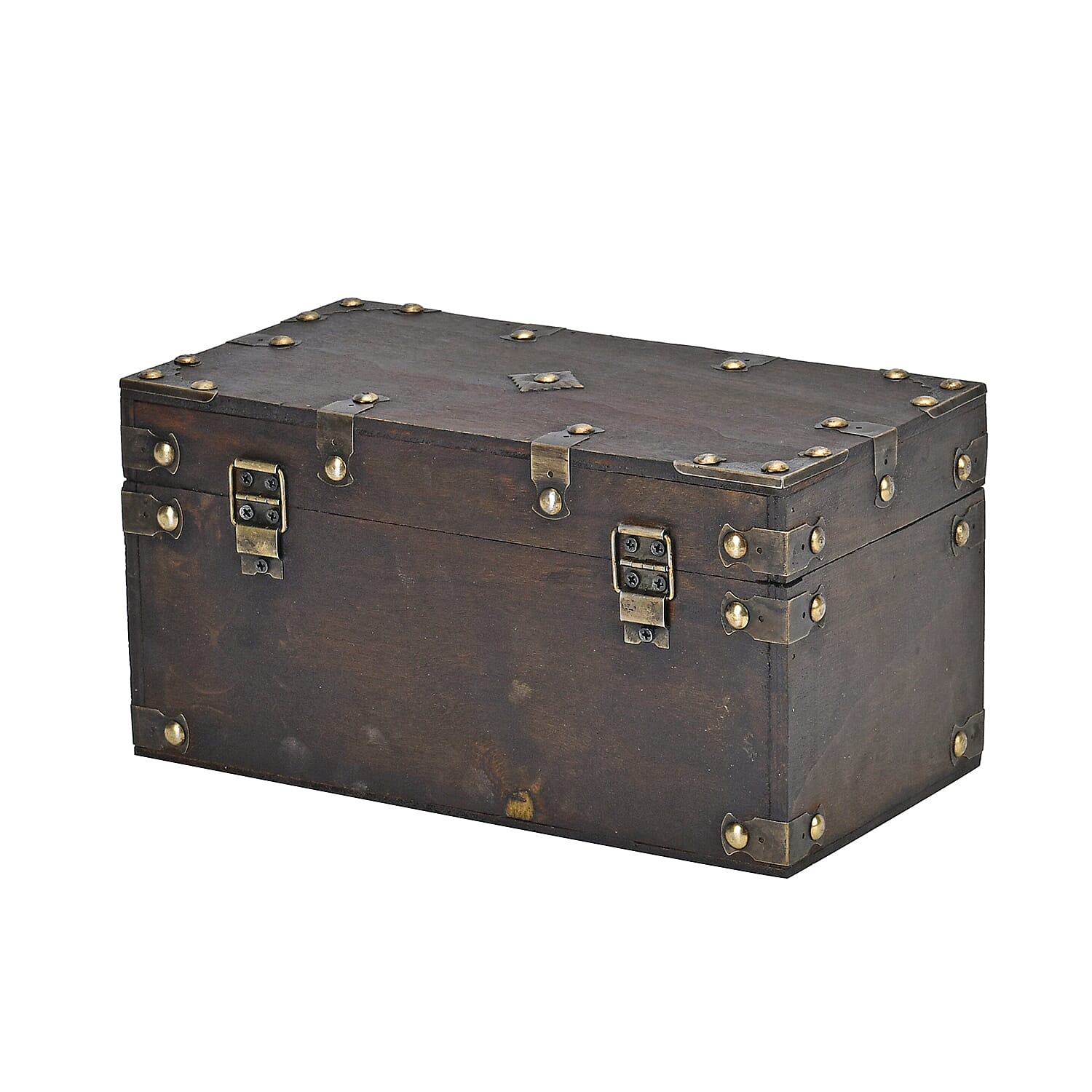 Classic Antique Style Wooden Storage Box (Size 25x13x13 cm) - Brown