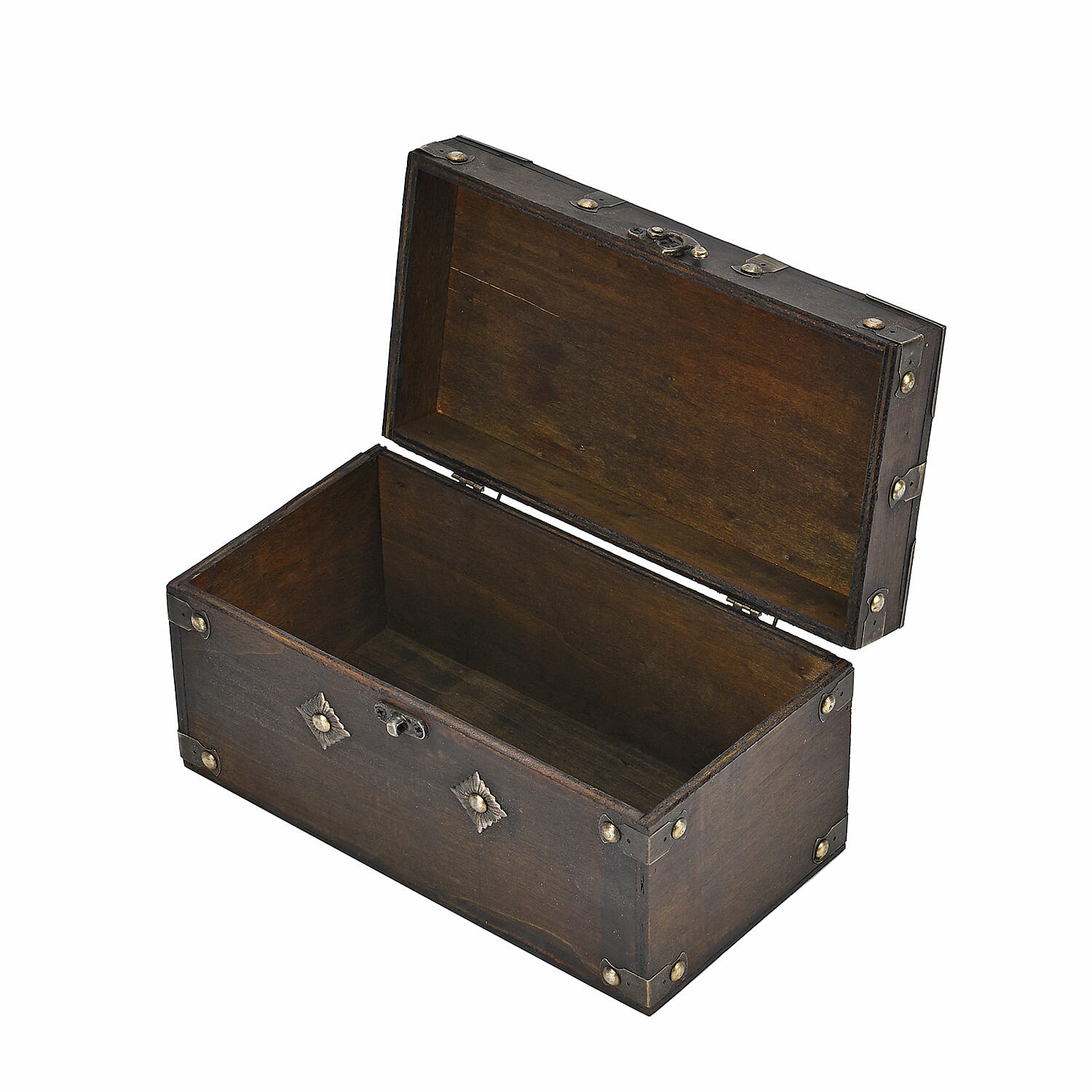 Classic Antique Style Wooden Storage Box (Size 25x13x13 cm) - Brown