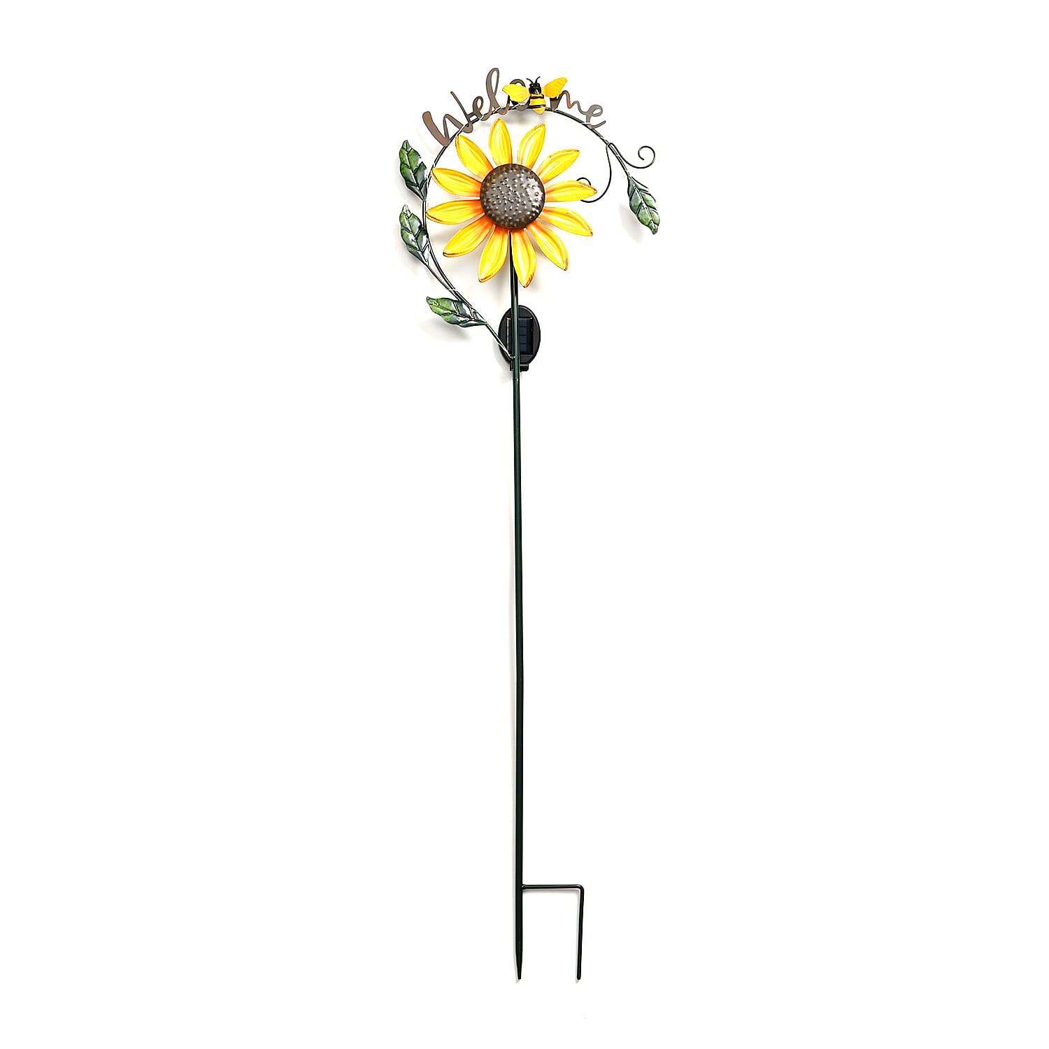 Sunflower - Honeybee Wind Spinner Stake with Solar Light - Multi