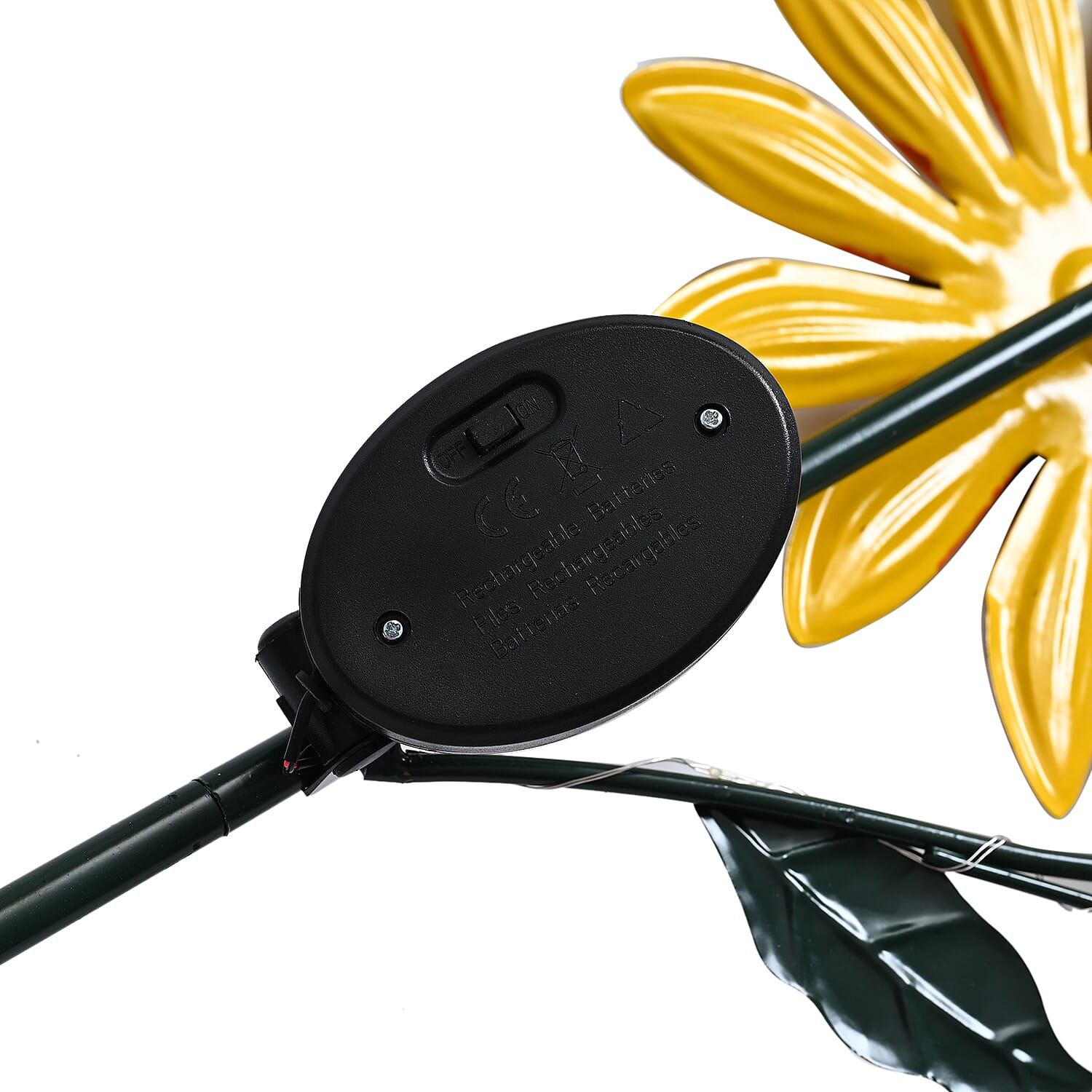 Sunflower - Honeybee Wind Spinner Stake with Solar Light - Multi