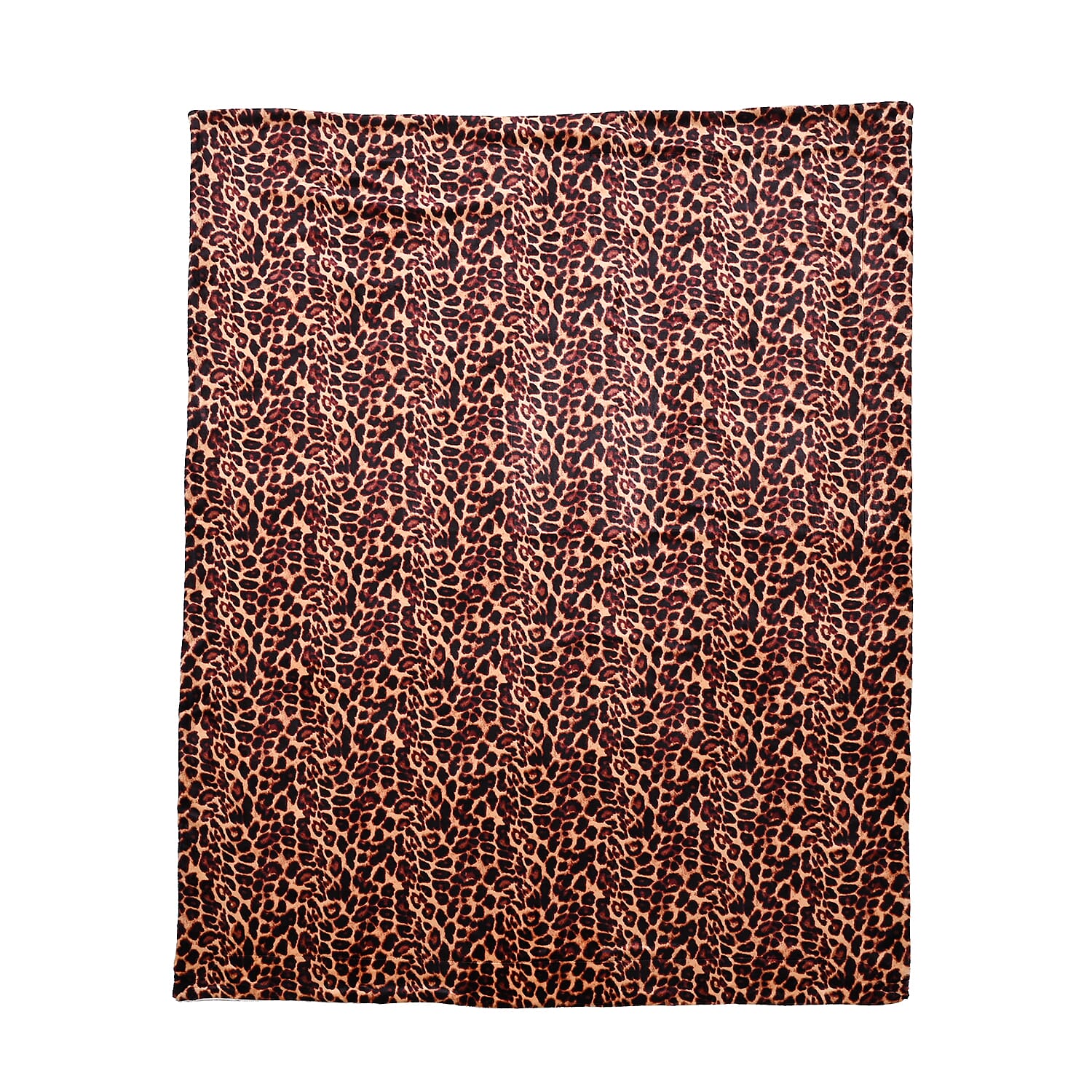 Super Soft Faux Fur Sherpa Double Layer Blanket Leopard Print (Size 150x200cm).