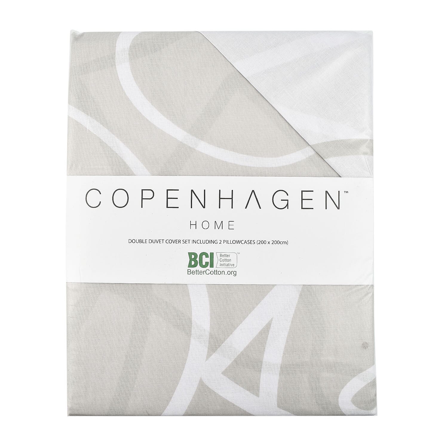 Copenhagen Polyester Duvet Cover - Mink & Grey