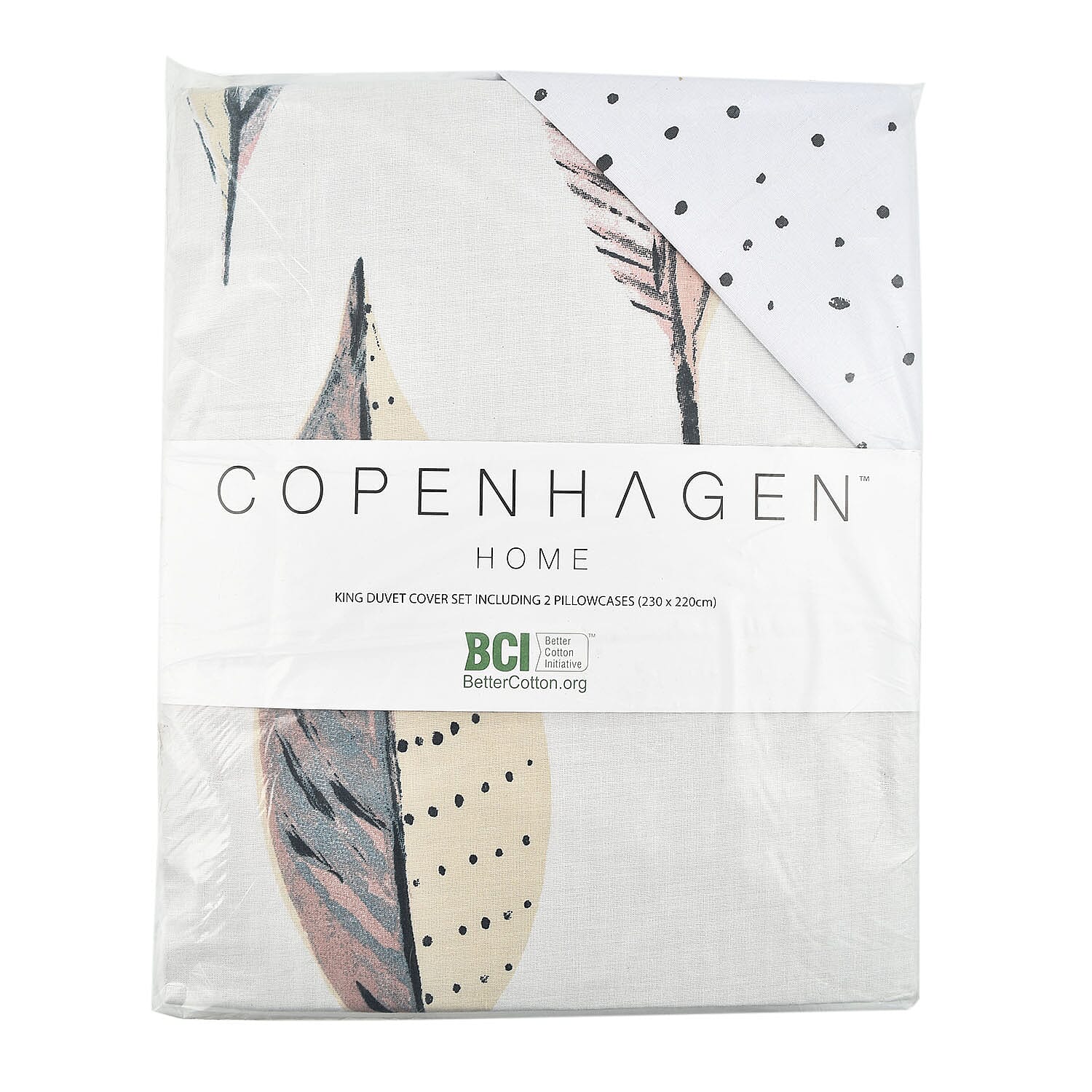  Copenhagen Polyester Duvet Cover - Mink & Grey
