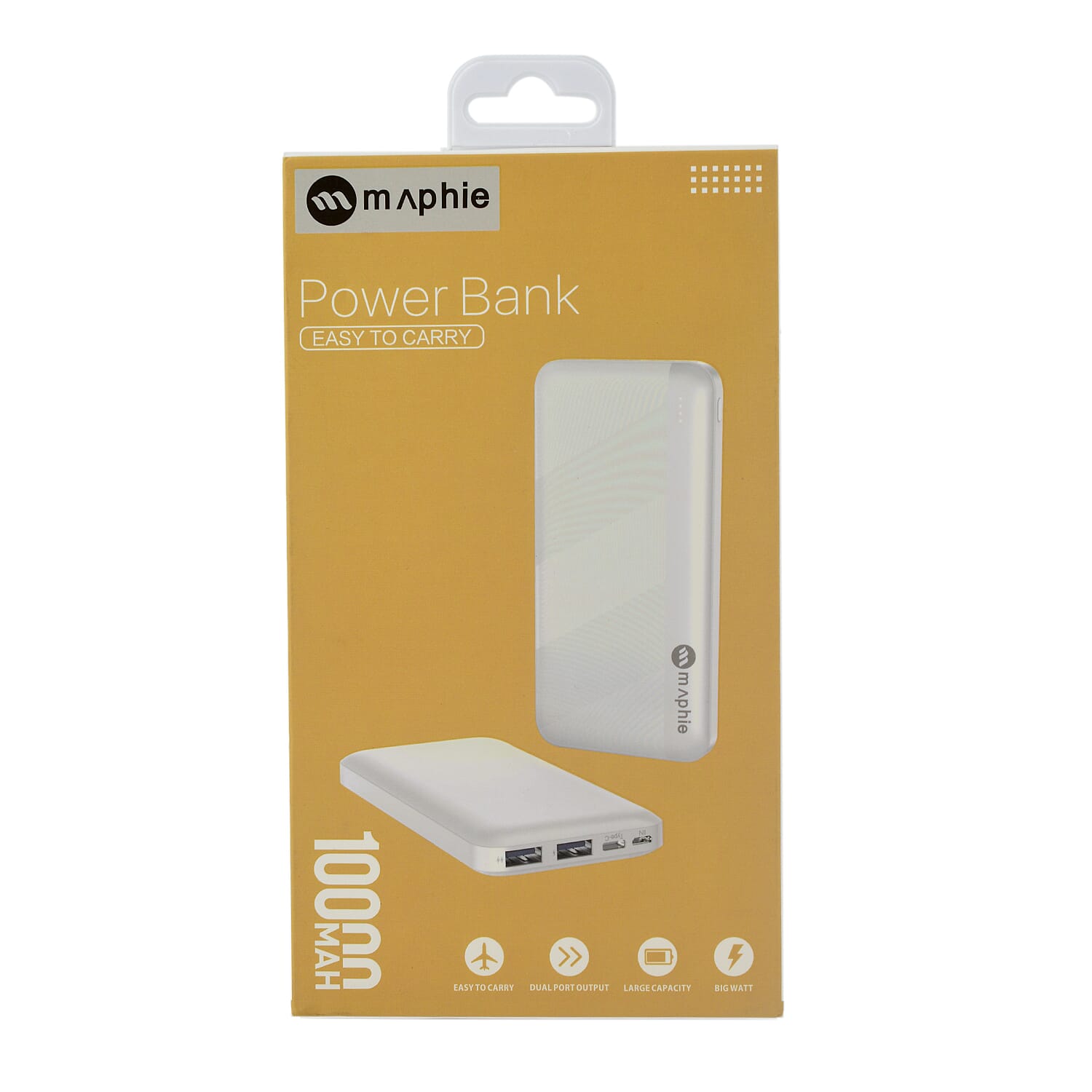 Mega Closeout Buy - 10000 mAh Powerbank - White