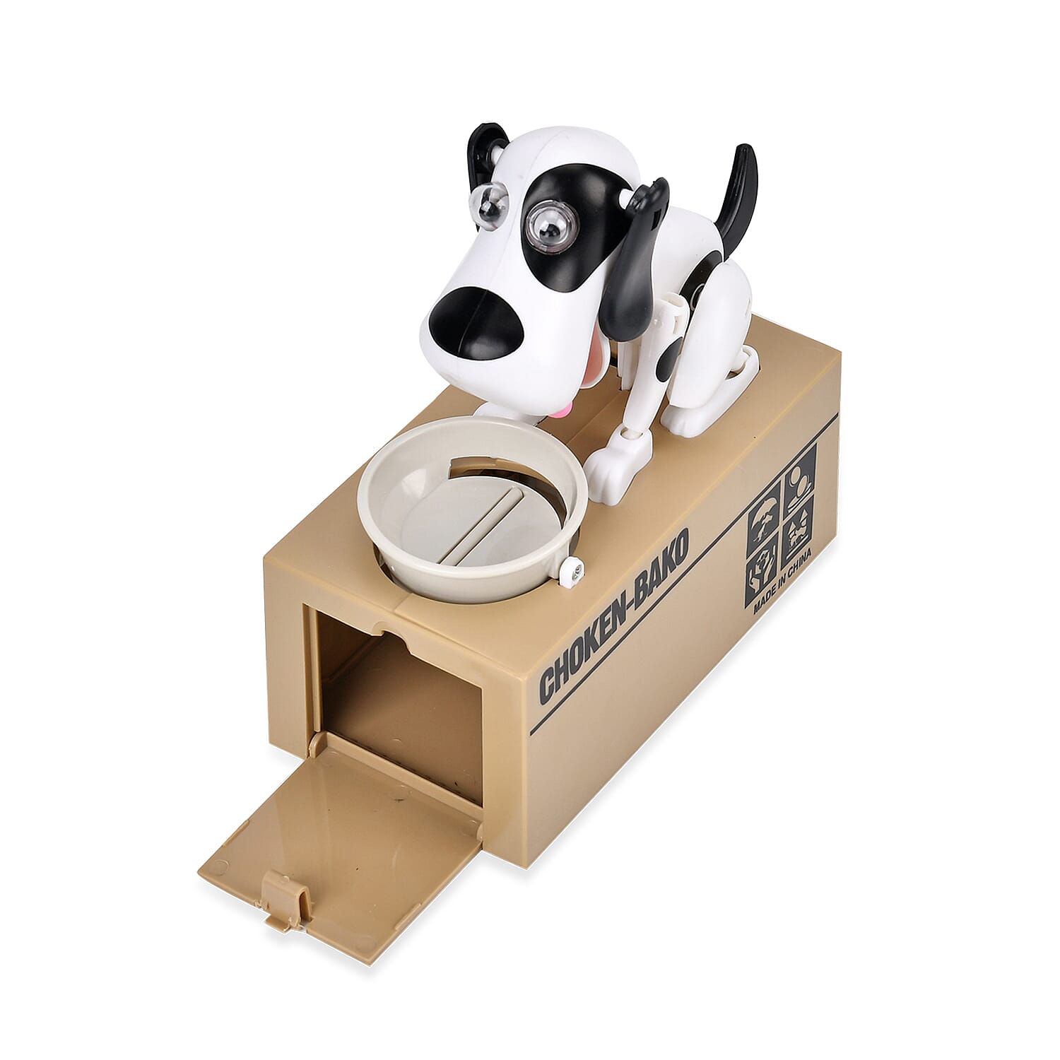 Choken Bako Dog Piggy Bank- White & Black