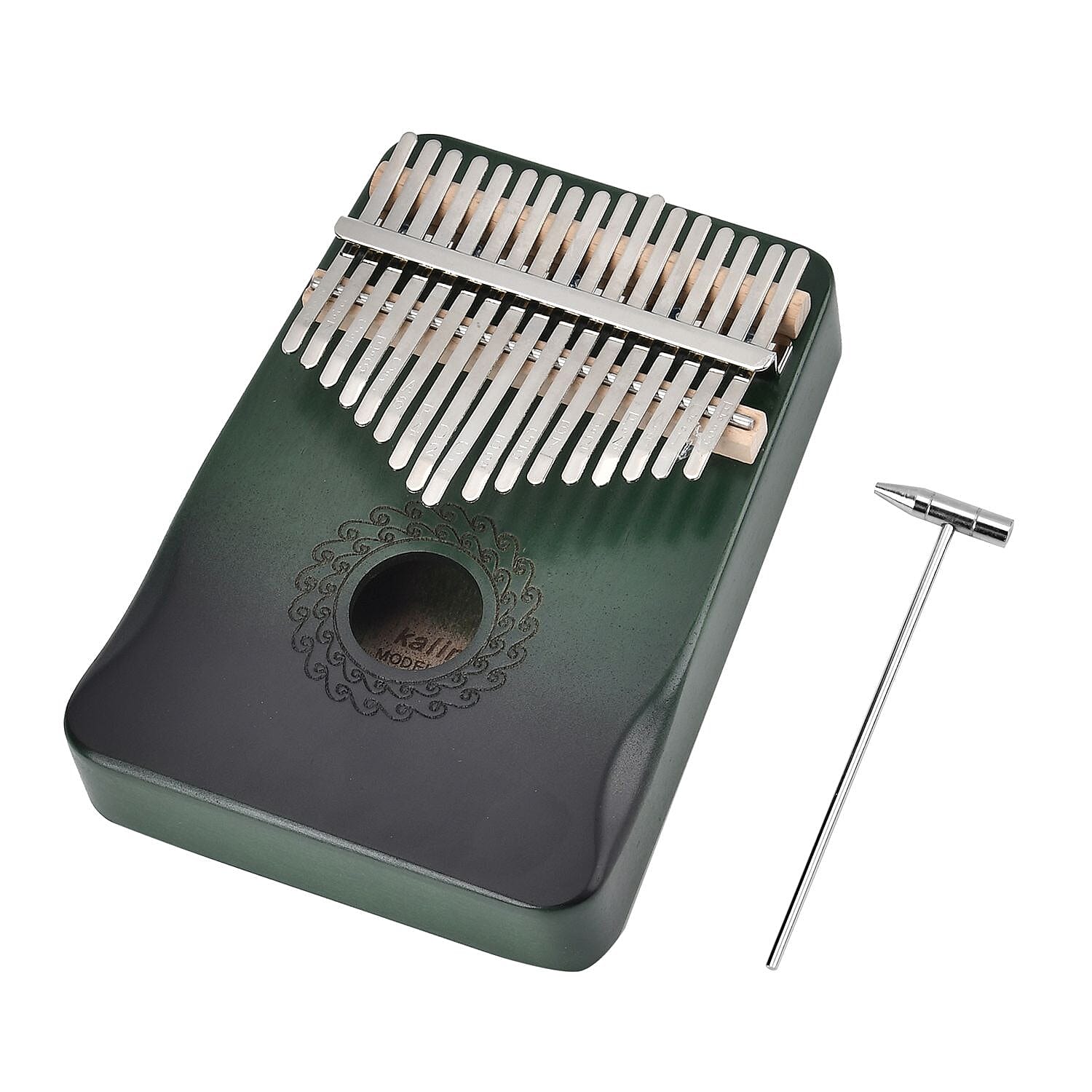 Kalimba- 17 Sound Thumb Piano (Size 17x12x3 cm) - Green